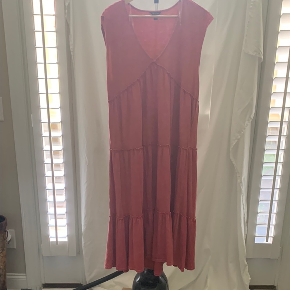 Versona Red Sleeveless V-Neck Sundress